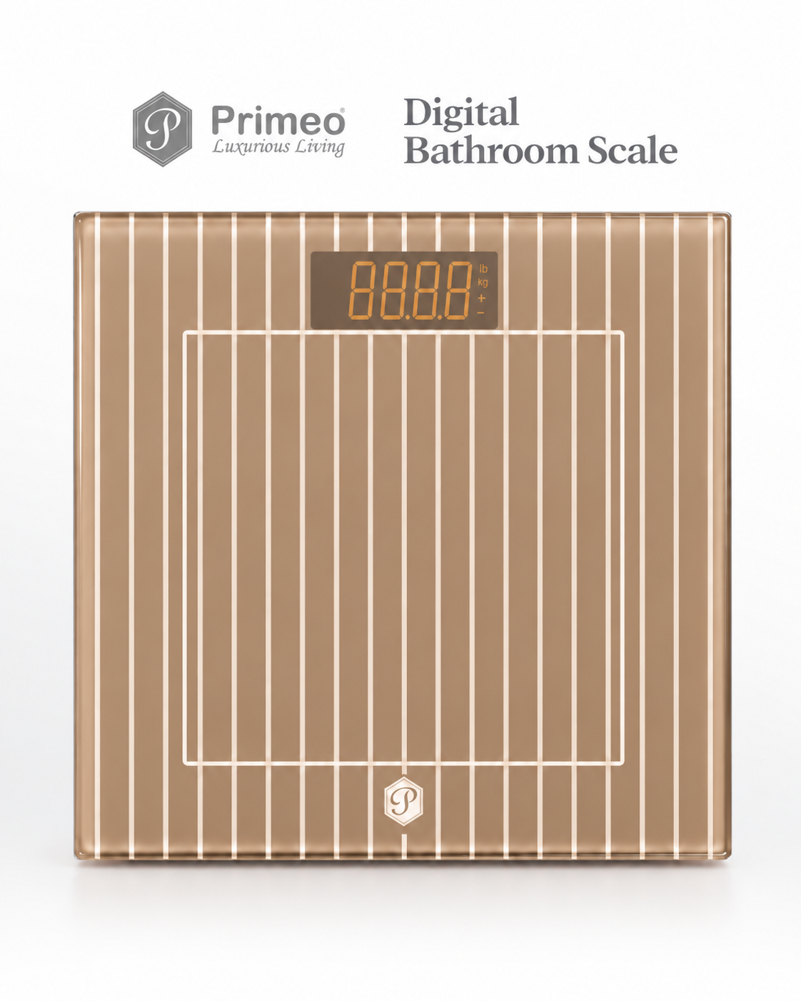Primeo Digital Bathroom Body Weighing Scale Tempered Glass