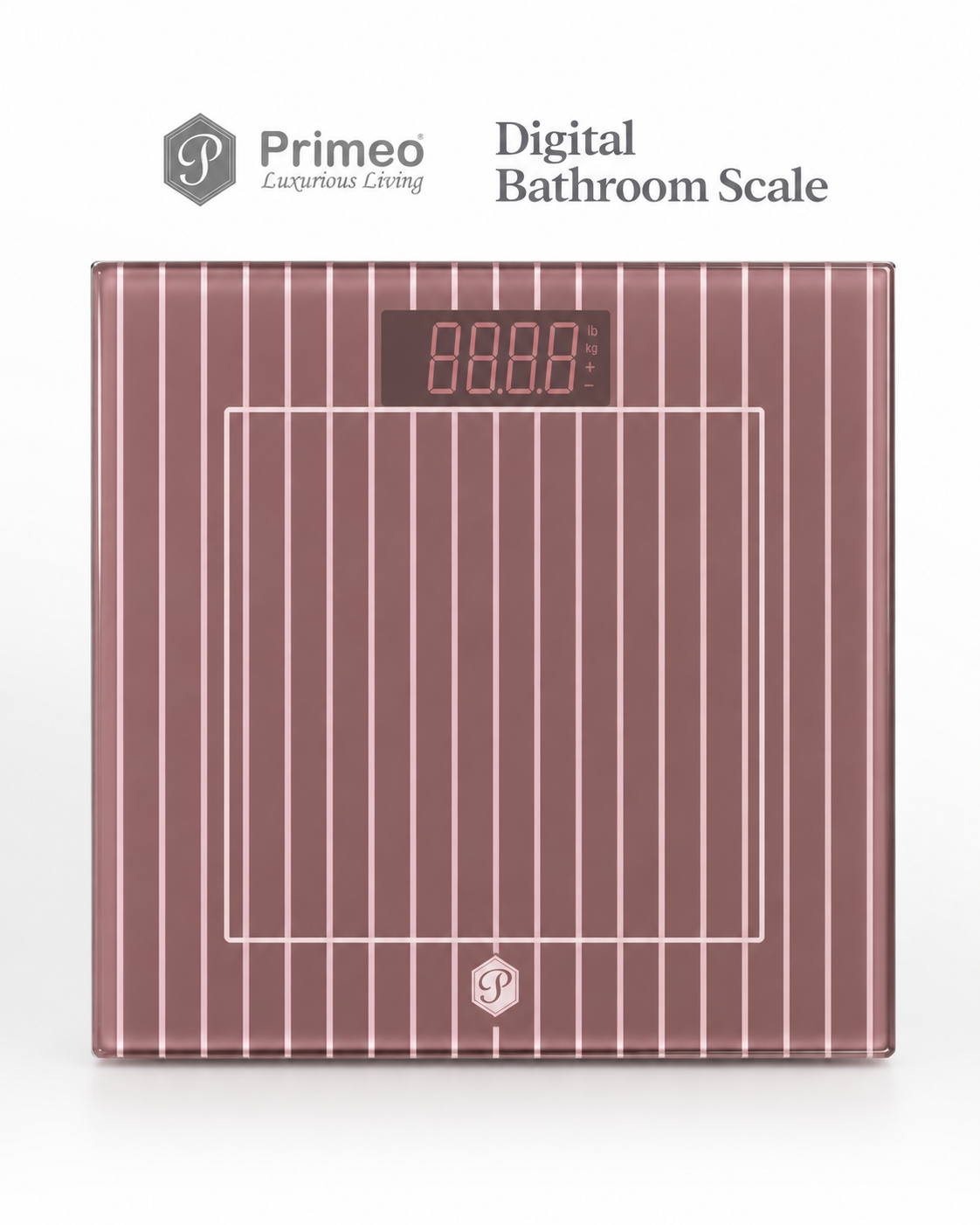 Primeo Digital Bathroom Body Weighing Scale Tempered Glass