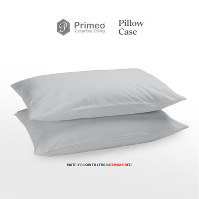 PRIMEO Premium 2 Pillow Case Set Standard Size 100% Cotton