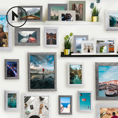 MODERNO Premium Picture Frame White Marble Finish Modern Italian Design Amazing Gift Idea For Any Occasion!
