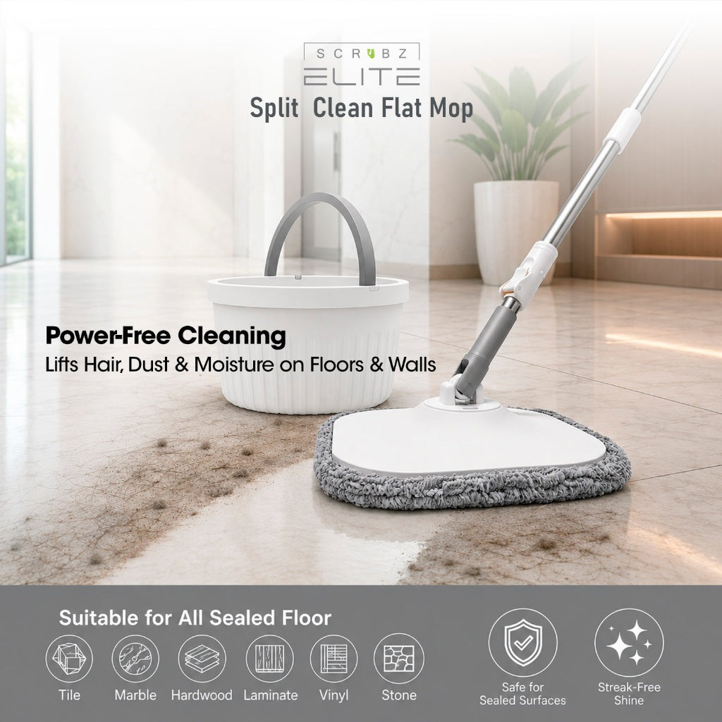 Scrubz Elite 360 Tornado Spin Mop Floor Cleaning Mop with Bucket