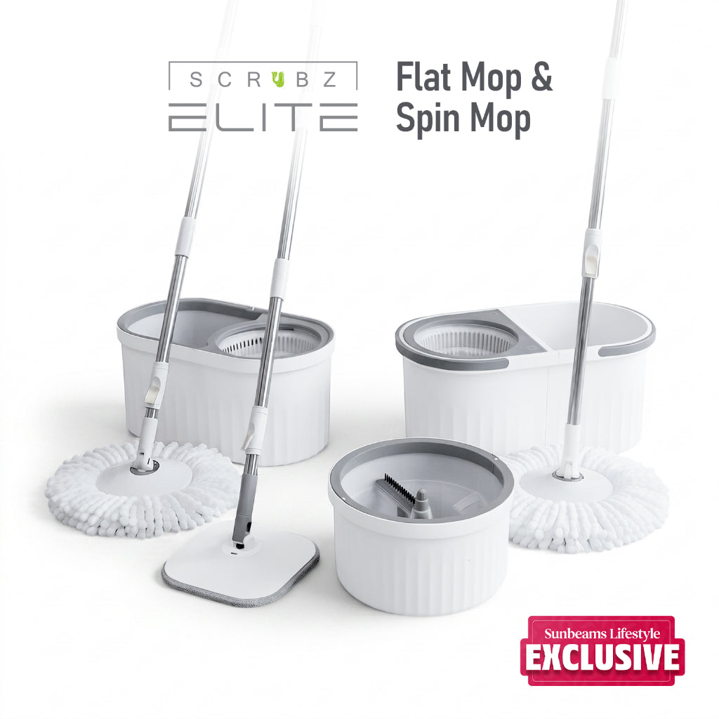 Scrubz Elite 360 Tornado Spin Mop Floor Cleaning Mop with Bucket