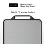 Crysalis Double-Sided Chopping Board Stainless Steel & PP Marble Cutting Board