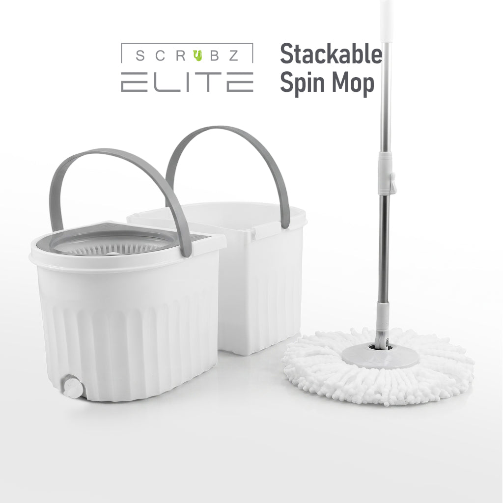 Scrubz Elite 360 Tornado Spin Mop Floor Cleaning Mop with Bucket