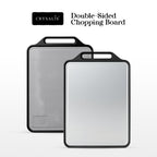 Crysalis Double-Sided Chopping Board Stainless Steel & PP Marble Cutting Board