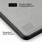 Crysalis Double-Sided Chopping Board Stainless Steel & PP Marble Cutting Board