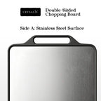 Crysalis Double-Sided Chopping Board Stainless Steel & PP Marble Cutting Board