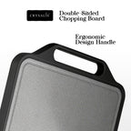 Crysalis Double-Sided Chopping Board Stainless Steel & PP Marble Cutting Board