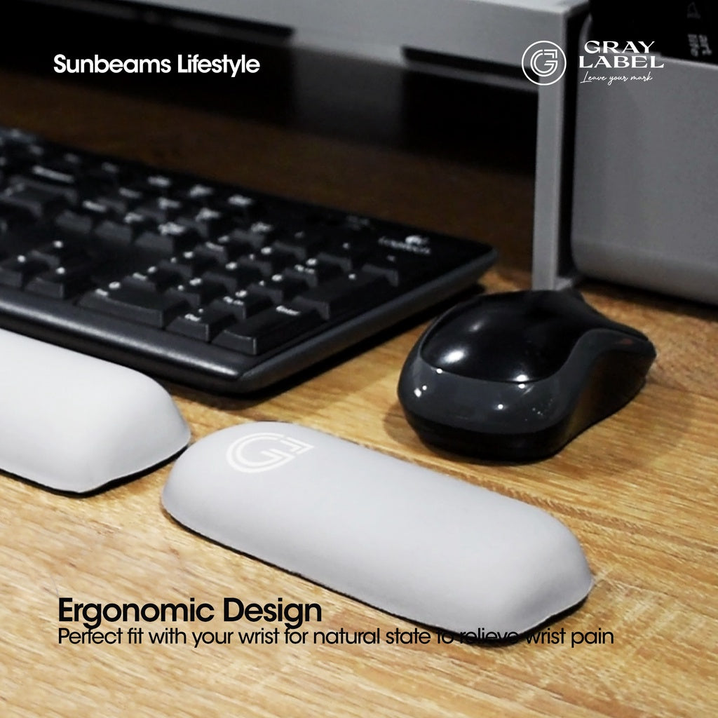 GRAY LABEL Keyboard & Mouse Wrist Memory Foam Amazing Stationery Supplies for Home & Office