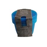 SLIQUE Premium 3pcs Set Round Crisper Food Container 900ml
