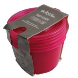 SLIQUE Premium 3pc Set Round Crisper Food Container 900ml (Pink) Microwavable
