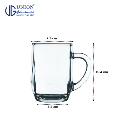 UNION GLASS Thailand Premium Clear Glass Mug 300ml Amazing Gift Idea For Any Occasion!