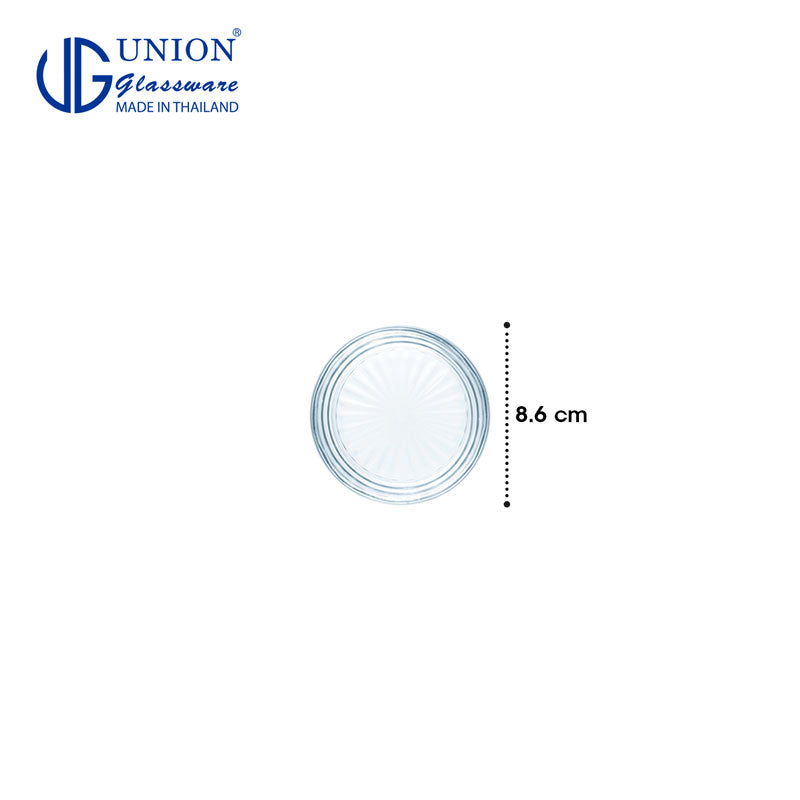 UNION GLASS Thailand Premium Clear Glass Coaster 3.25" 50ml Set of 12