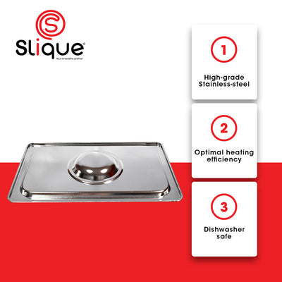 SLIQUE Premium Stainless Steel Food Pan Lid Amazing Gift Idea For Any Occasion!