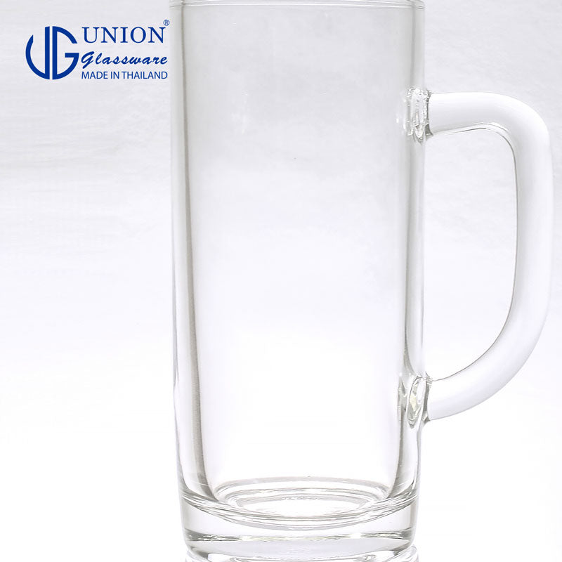UNION GLASS Thailand Premium Clear Glass Beer Mug Beer Lovers 400ml Set of 6 Amazing Gift Idea For Any Occasion!