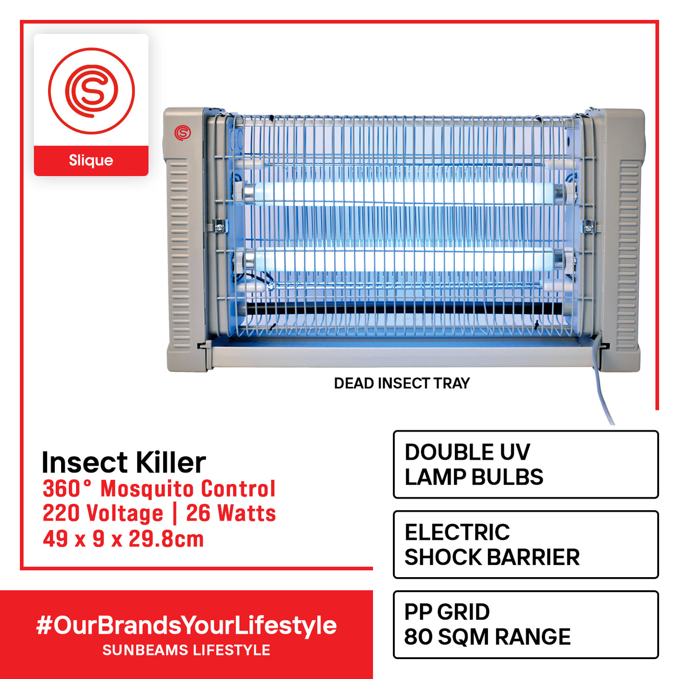 SLIQUE Electric  LED Lamp Mosquito Killer 50 Sqm Professional Indoor Insect Killer