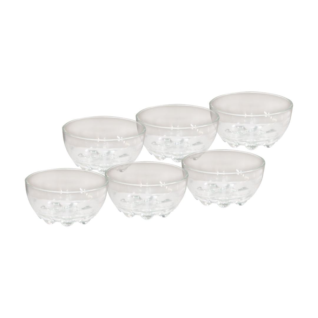 OSH Clear Glass Bowl Set of 6