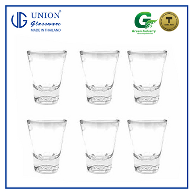 UNION GLASS Thailand Premium Clear Glass Shot Glass 63ml | 2oz Set of 6