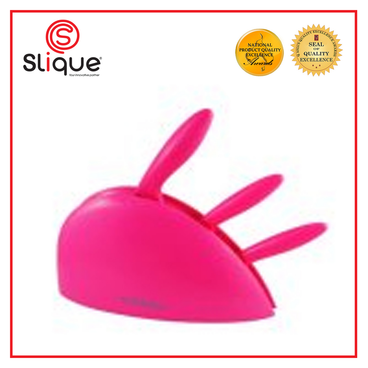 SLIQUE Premium Stainless Steel Kitchen Knife Block Set of 3 Amazing Gift Idea For Any Occasion! (Pink)