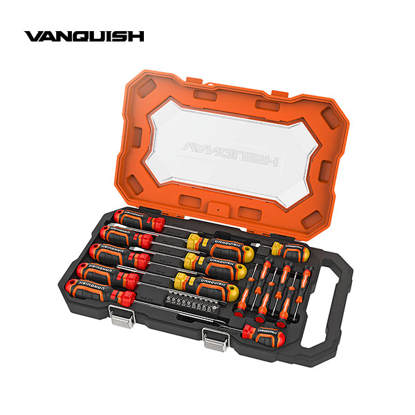 VANQUISH Screwdriver w/ Carry Case Set of 36 Premium | Heavy Duty | Professional