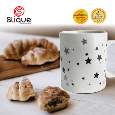 SLIQUE Premium Ceramic Mug Limited Edition Design 300ml Amazing Gift Idea For Any Occasion! (Stars)