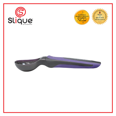 SLIQUE Premium Nylon Ice cream Scoop TPR Silicone Handle Kitchen Essentials Amazing Gift Idea For Any Occasion! (Purple)