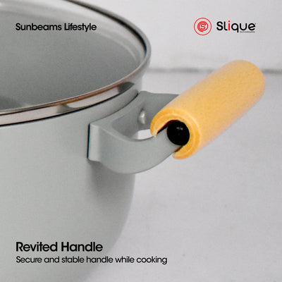 Slique Dutch Oven Pan 20/24cm Stainless Steel Multi Layer Non-Stick Ceramic Coating