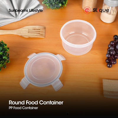 SLIQUE Premium PP Round  Food Container Airtight | Leak Proof 300ml|0.3L