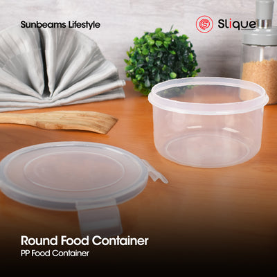 SLIQUE Premium PP Round Food Container Airtight Leak Proof 680ml Storage Essentials Amazing Gift Idea For Any Occasion!