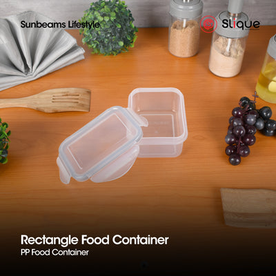 SLIQUE Premium PP Rectangular Food Container Airtight | Leak Proof Storage Essentials Amazing Gift Idea For Any Occasion! 400ml