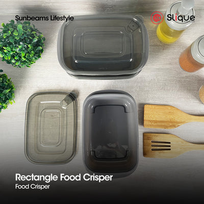 SLIQUE Premium Round Food Crisper w/ Air Vent on Lid 1000ml Set of 2 Storage Essentials Amazing Gift Idea For Any Occasion!