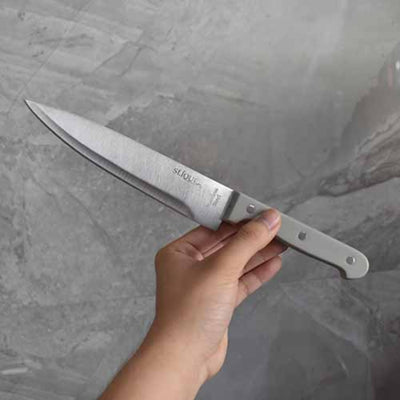 SLIQUE Premium Stainless Steel Kitchen Knife w/ Scissors Cutting Board Set of 5 Amazing Gift Idea For Any Occasion!