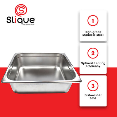 SLIQUE Premium Stainless Steel 1x2 Food Pan 30cm Amazing Gift Idea For Any Occasion!
