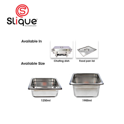 SLIQUE Premium Stainless Steel 1x6 Food Pan 21cm Amazing Gift Idea For Any Occasion!