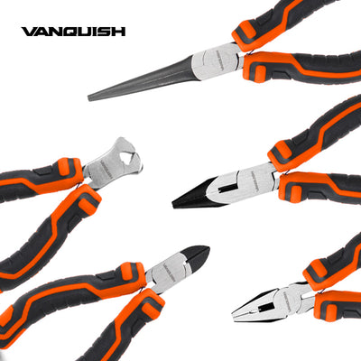 VANQUISH Premium | Heavy Duty | Professional Precision Pliers Set of 5