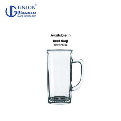 UNION GLASS Thailand Premium Clear Glass Beer Mug Beer Lovers 500ml Set of 6 Amazing Gift Idea For Any Occasion!