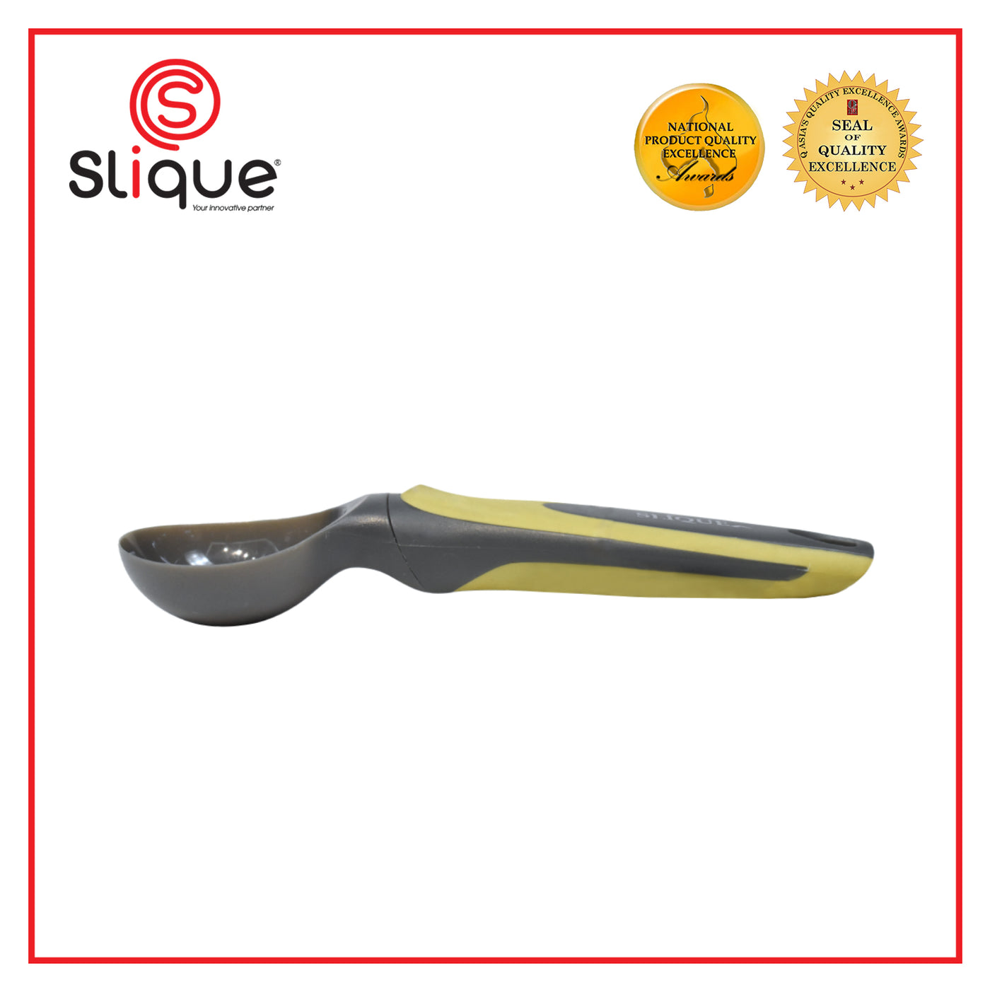 SLIQUE Premium Nylon Ice cream Scoop TPR Silicone Handle Kitchen Essentials Amazing Gift Idea For Any Occasion! (Green)