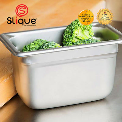 SLIQUE Premium Stainless Steel 1x9 Food Pan 30cm Amazing Gift Idea For Any Occasion!