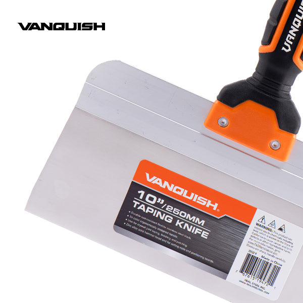 VANQUISH Taping Knife, Flexible Blade 10inch | 250mm Premium | Heavy Duty | Professional
