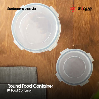 SLIQUE Premium PP Round Food Container Airtight Leak Proof 680ml Storage Essentials Amazing Gift Idea For Any Occasion!