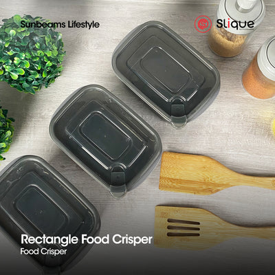 SLIQUE Premium Round Food Crisper w/ Air Vent on Lid 1000ml Set of 2 Storage Essentials Amazing Gift Idea For Any Occasion!