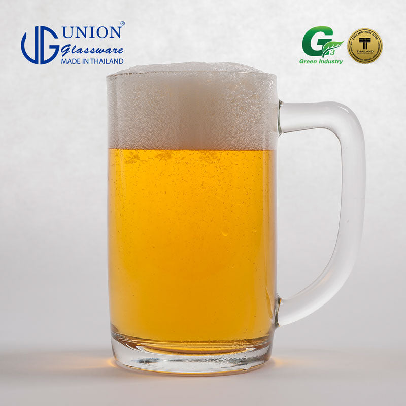 UNION GLASS Thailand Premium Clear Glass Beer Mug  Beer Lovers 440ml Set of 6