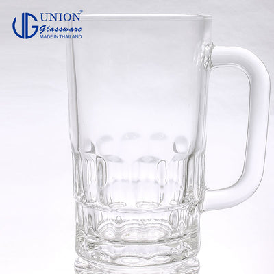 UNION GLASS Thailand Premium Clear Glass Beer Mug Beer Lovers 385ml Set of 6 Amazing Gift Idea For Any Occasion!