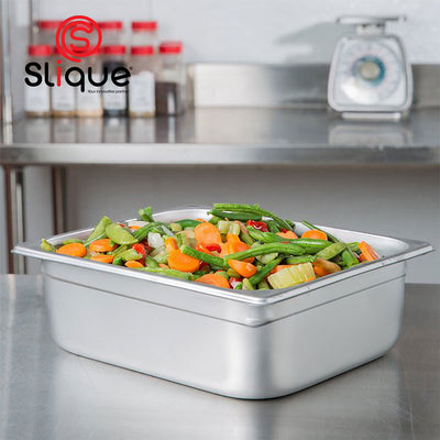SLIQUE Premium Stainless Steel 1x2 Food Pan 30cm Amazing Gift Idea For Any Occasion!