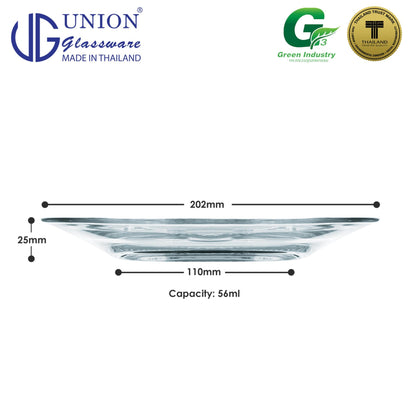 UNION GLASS Thailand Premium Clear Glass Saucer 355ml Set of 6
