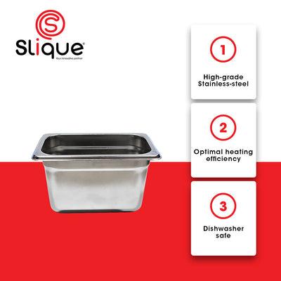 SLIQUE Premium Stainless Steel 1x9 Food Pan 30cm Amazing Gift Idea For Any Occasion!
