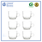 UNION GLASS Thailand Premium Clear Glass Cup Coffee, Tea, Hot Chocolate, Milk 200ml