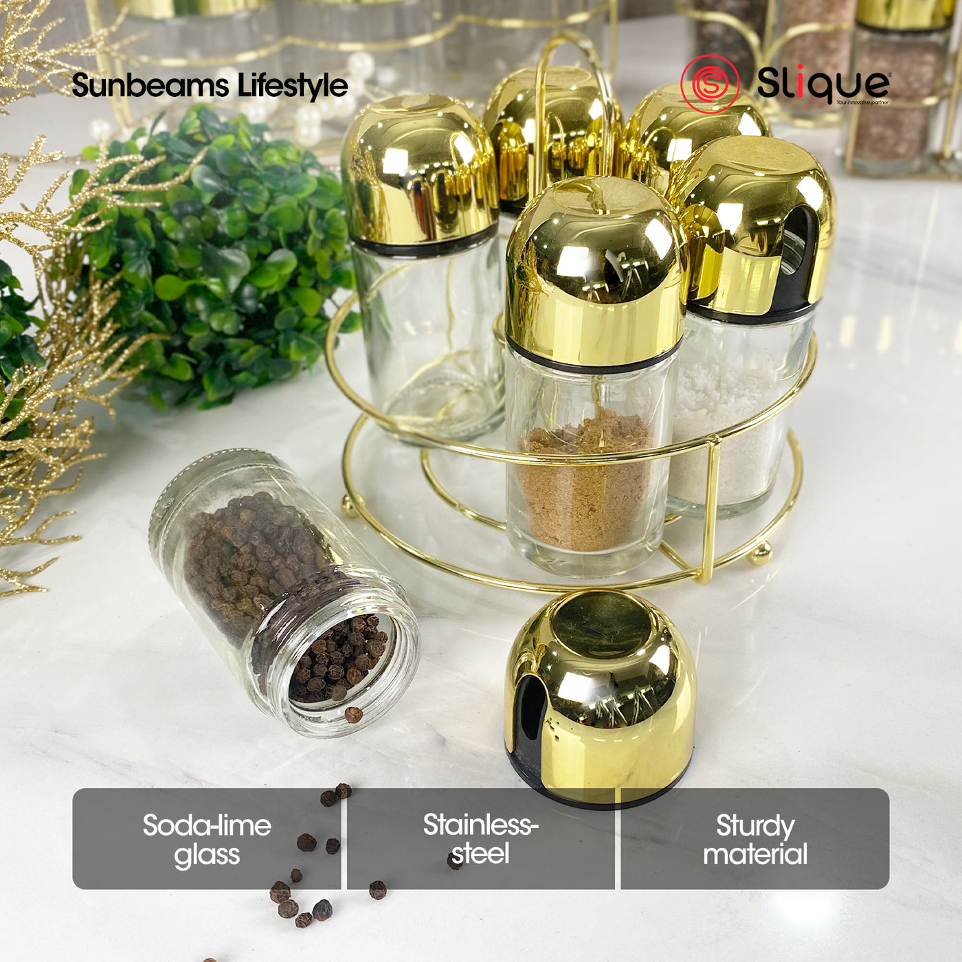 SIGNATURE by Slique Premium Metal Gold Electroplate Modern Italian Design Amazing Gift Idea For Any Occasion!