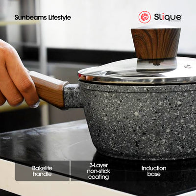 SLIQUE Premium Granite Sauce Pan 16/18cm