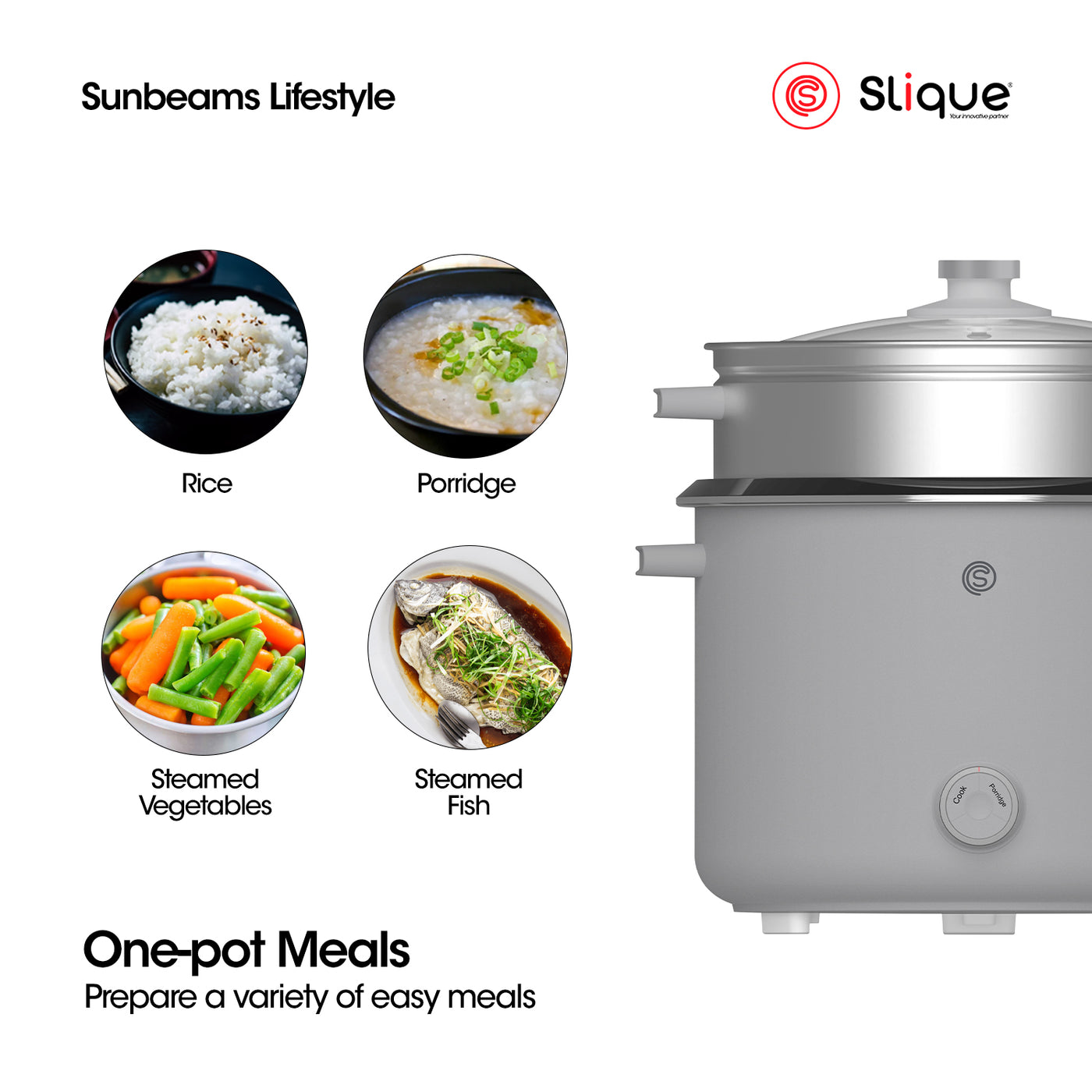 SLIQUE Rice Cooker Perfect for Home and Kitchen Dining